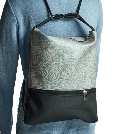 Como 08 – Zaino-borsa artigianale con motivo zebrato
