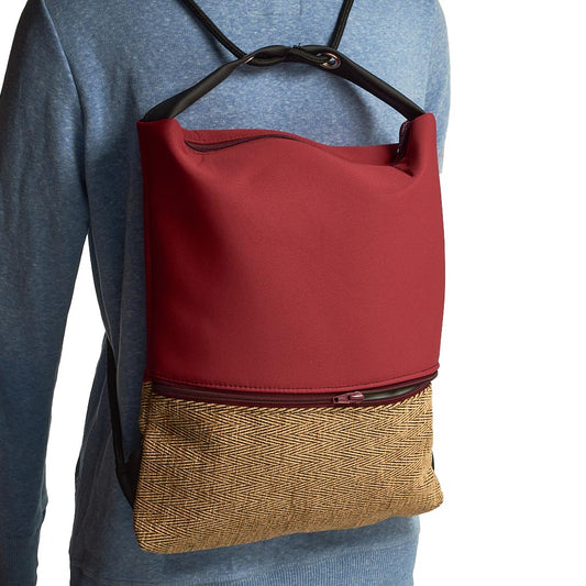 Como 03 – Zaino-borsa artigianale bordeaux