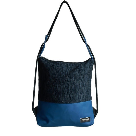 Como 15 – Zaino-borsa artigianale in jacquard e blu