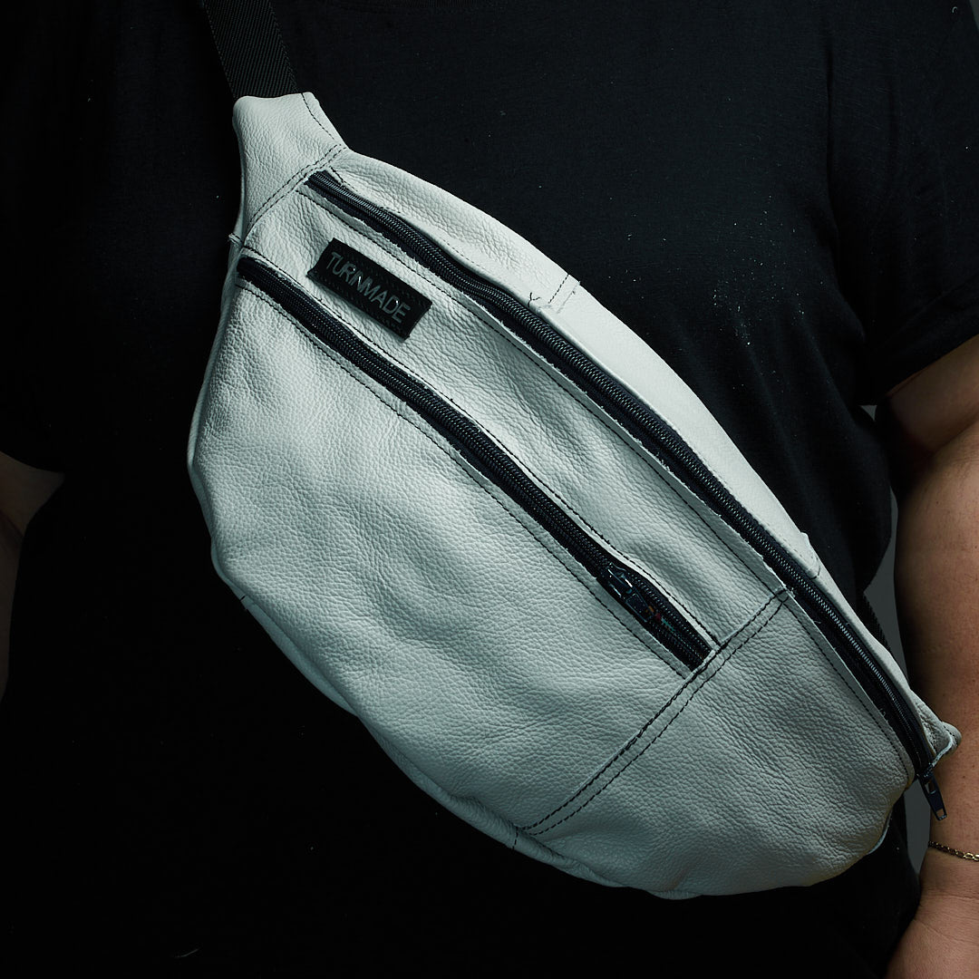 Marsupio silver tag pelle XXL 1