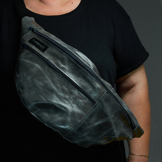 Marsupio silver tag pelle XXL 2