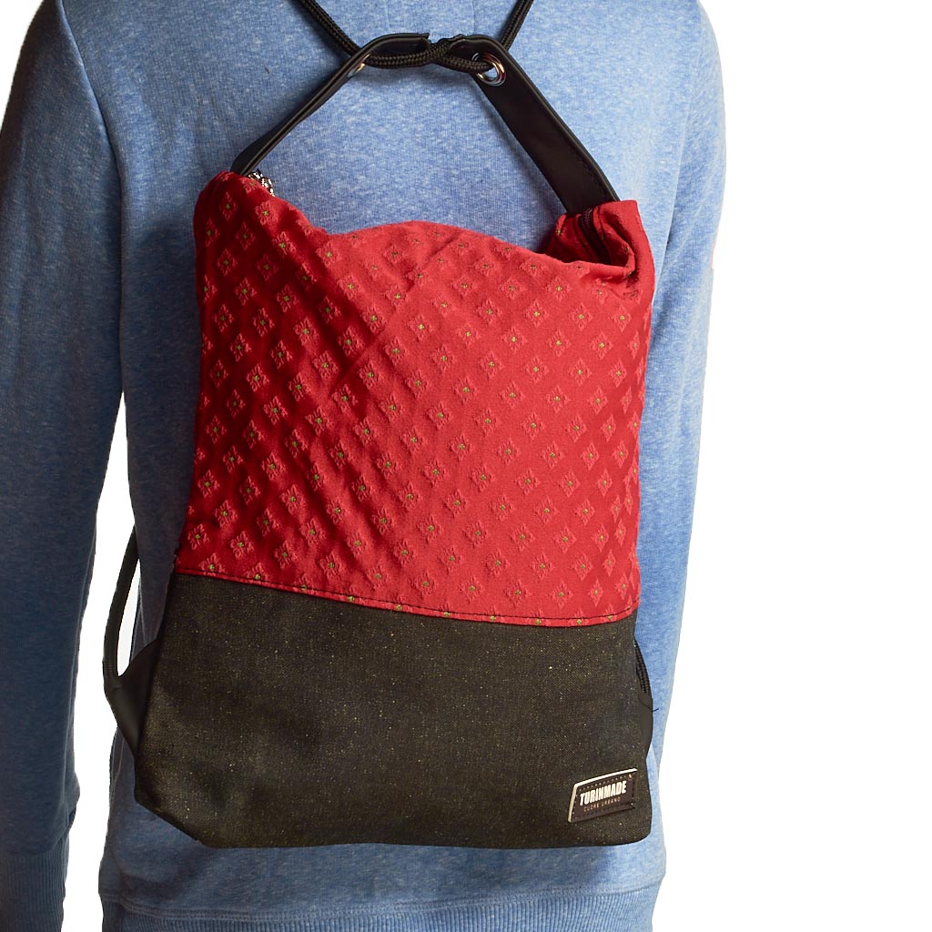 Como 02 – Zaino-borsa artigianale rossa