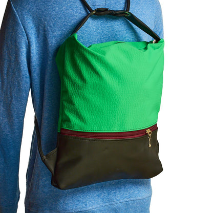 Como 12 – Zaino-borsa artigianale verde impermeabile