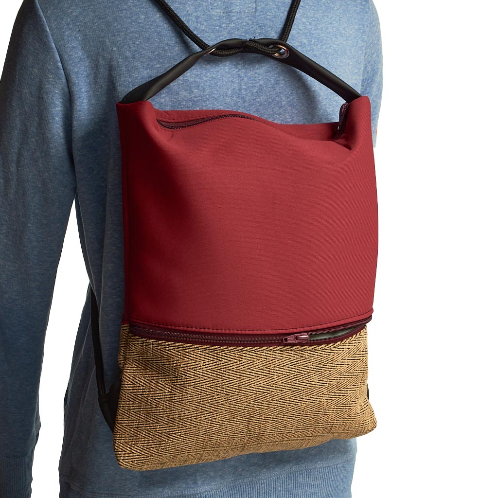 Como 03 – Zaino-borsa artigianale bordeaux