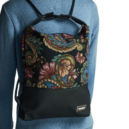Como 23 – Zaino-borsa artigianale in jacquard paisley