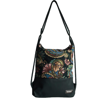 Como 23 – Zaino-borsa artigianale in jacquard paisley