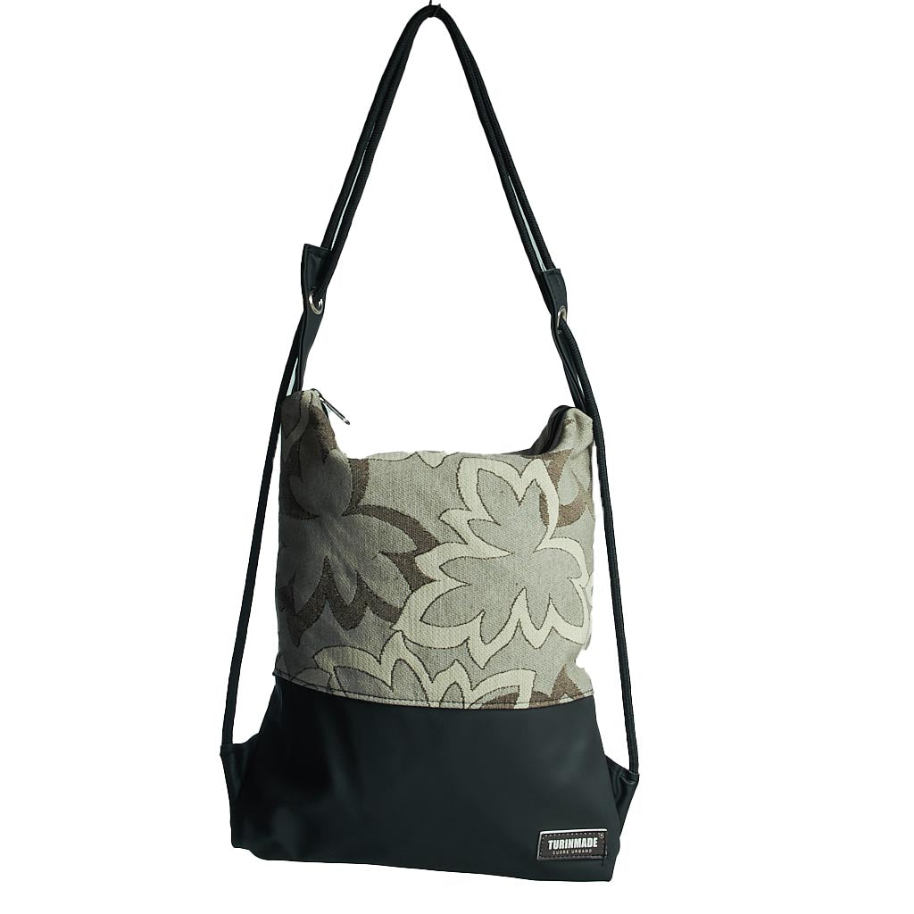 Como 19 – Zaino-borsa artigianale in jacquard floreale e nylon