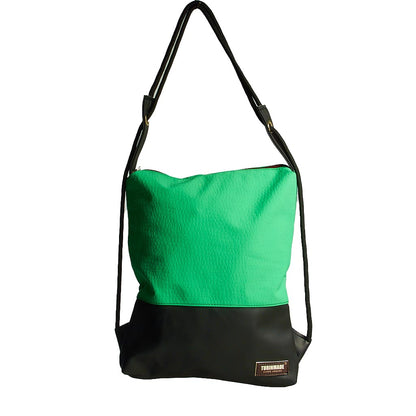 Como 12 – Zaino-borsa artigianale verde impermeabile
