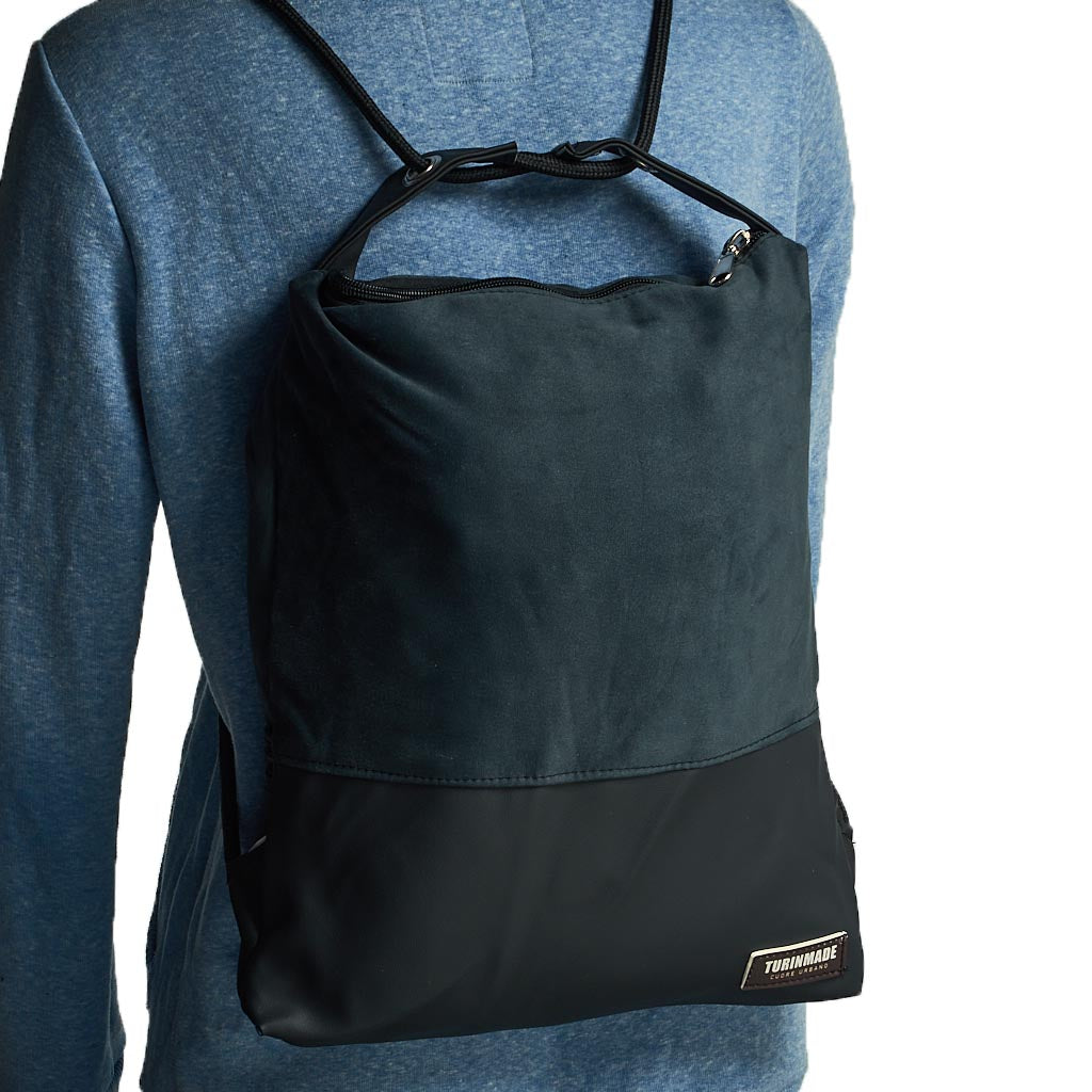 Como 18 – Zaino-borsa artigianale in Alcantara e nylon