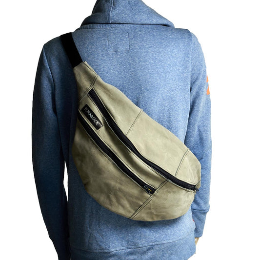 Marsupio silver tag pelle XXL 9