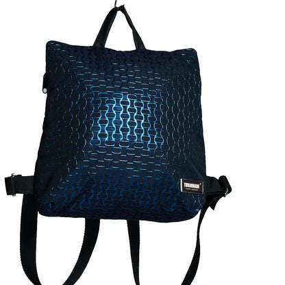 Sparta 04 | Zaino blu in tessuto accoppiato dal design antifurto