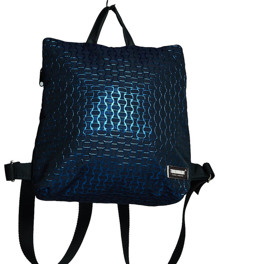 Sparta 04 | Zaino blu in tessuto accoppiato dal design antifurto