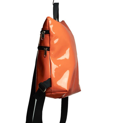 Sparta 02 | Zaino artigianale arancione dal design antifurto