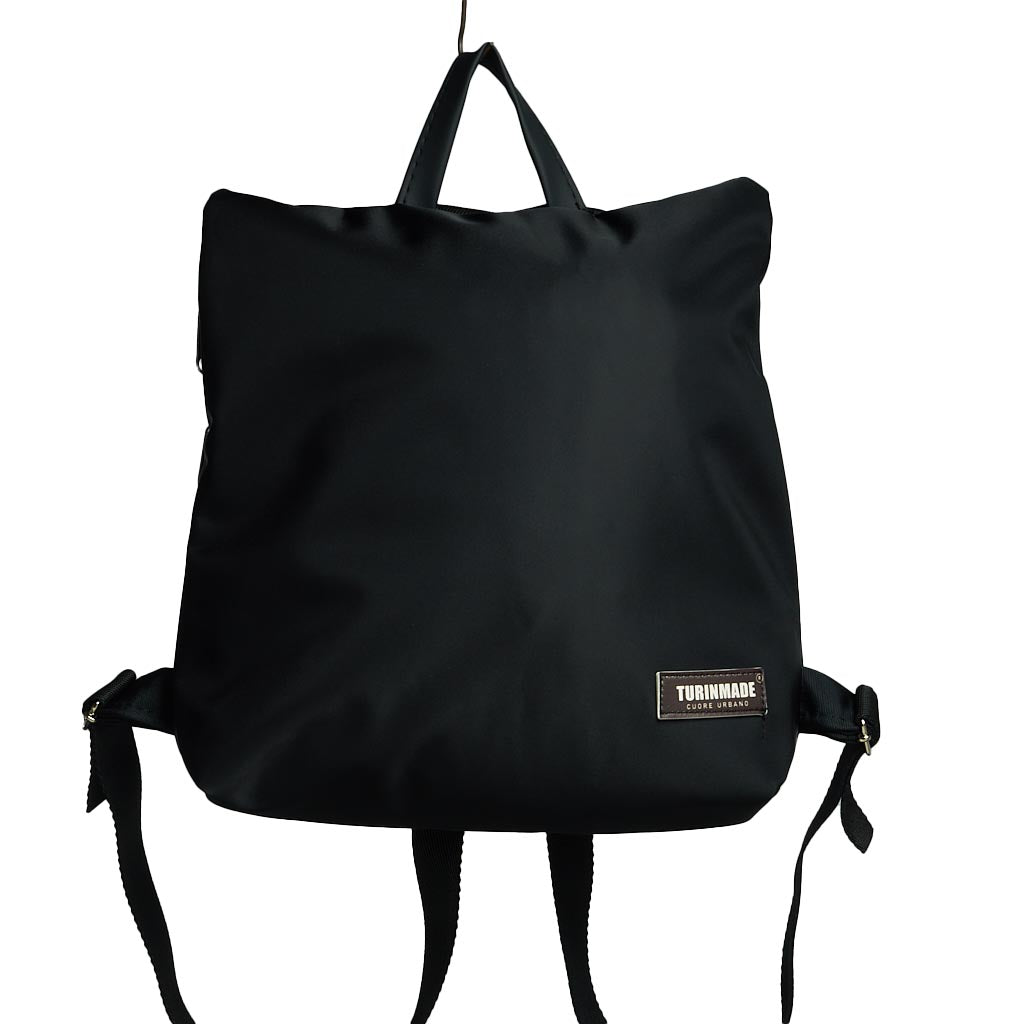 Sparta 06 | Zaino nero in nylon accoppiato dal design antifurto