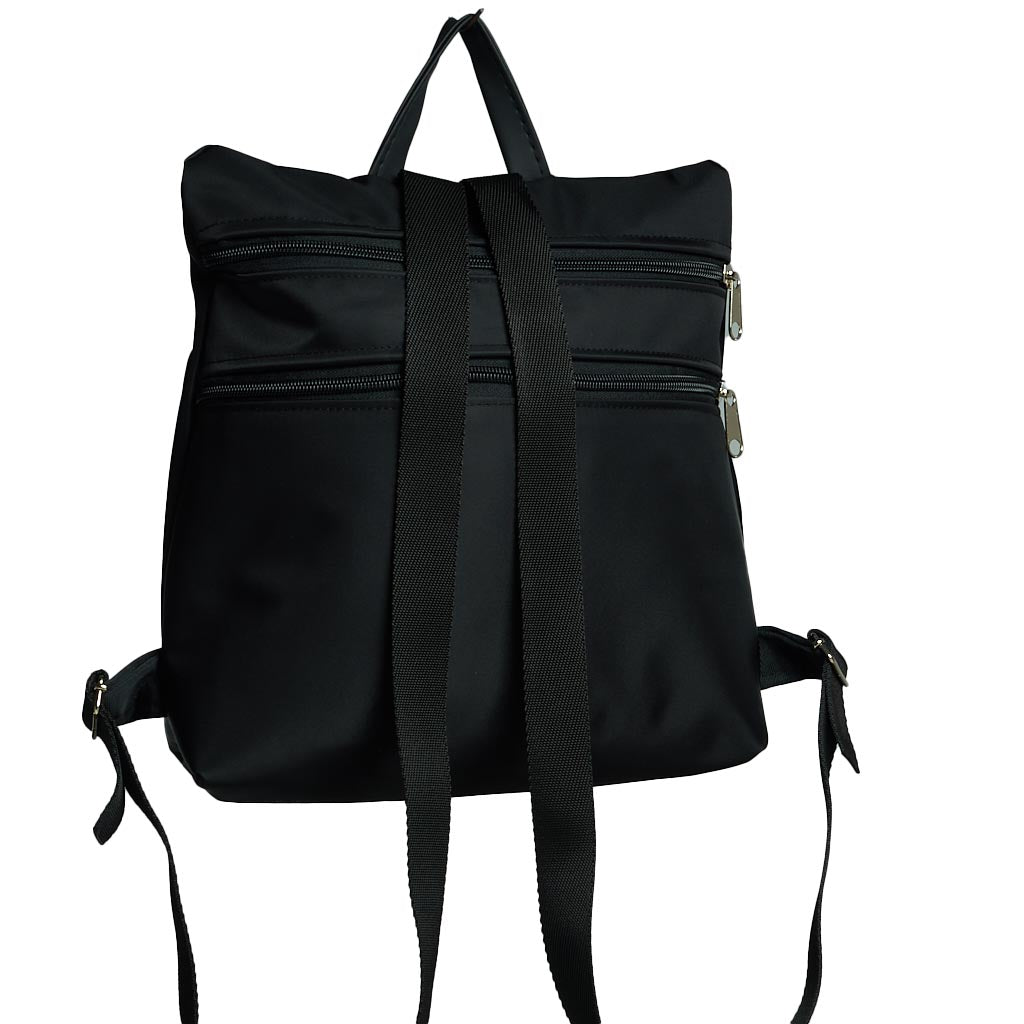 Sparta 06 | Zaino nero in nylon accoppiato dal design antifurto