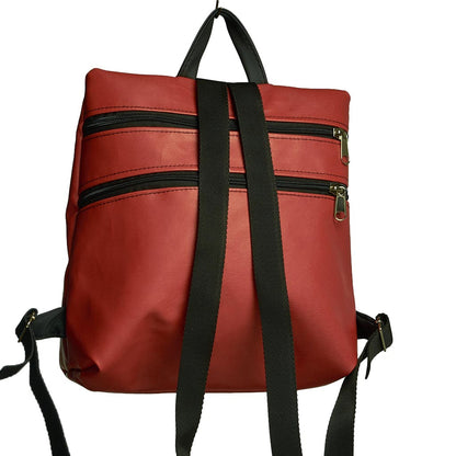 Sparta 19 | Zaino rosso mattone impermeabile dal design antifurto