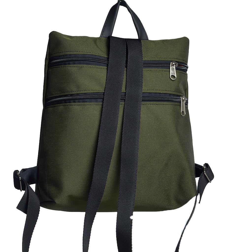 Sparta 20 | Zaino verde oliva in nylon dal design antifurto