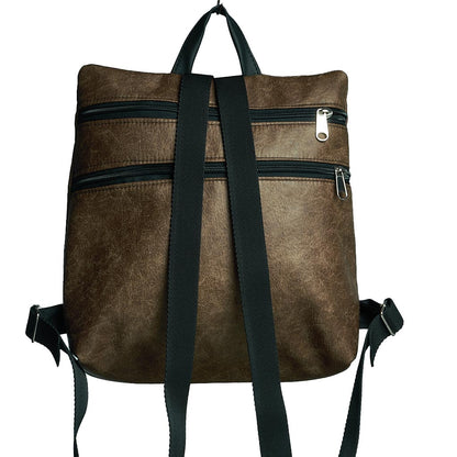 Sparta 22 | Zaino marrone effetto vintage impermeabile dal design antifurto