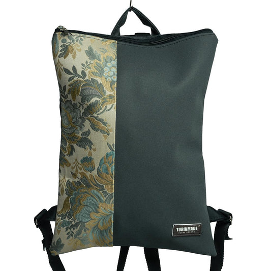 Bipolare 43 | Zaino patchwork con fascia jacquard floreale