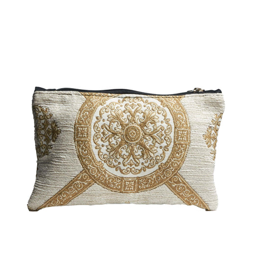Pochette foderata con zip 40