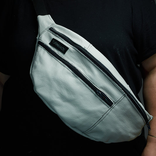 Marsupio silver tag pelle XXL 1
