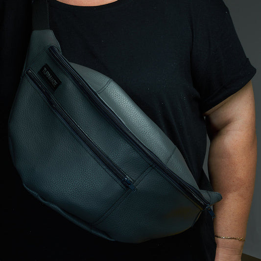 Marsupio silver tag pelle XXL 3